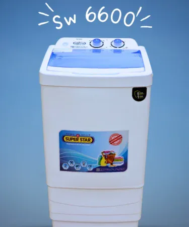 Superstar SW6600 semi‑automatic 7‑8 kg washing machine front view, imagecaption=Superstar SW6600 Semi‑Auto Washing Machine – 7‑8 kg Capacity,