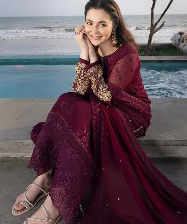 Azure Ladies Wedding Unstitched 3pc Suit – Heavy Embroidered Chiffon Dress with Malai Trouser and Dupatta, imagecaption=Elegant Azure unstitched 3pc wedding suit featuring intricate embroidery, premium chiffon fabric, and a matching Malai trouser.