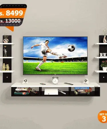 ** LED Rack 92×21×21 cm LOG‑7188 – Premium Wooden LED Wall Shelf – Buy Online with COD & Check‑on‑Delivery – Khareedo | Kharedo Pakistan