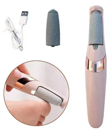 FINISHING TOUCH FLAWLESS PEDI electronic callus remover with ergonomic grip and rechargeable battery