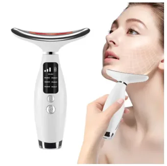 USB rechargeable neck and face massager 7 modes double chin remover anti‑aging skin tightening device, imagecaption=USB Rechargeable Neck & Face Massager – 7 Modes for Double Chin Removal & Skin Tightening ,