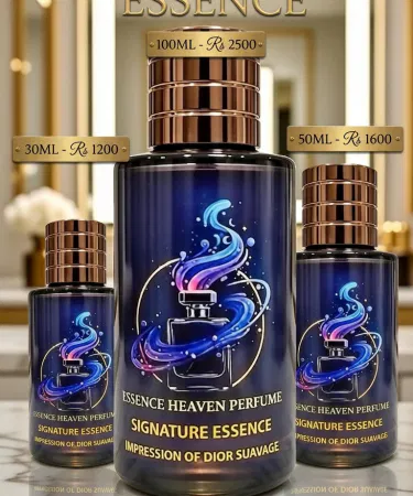 Signature Essence 100ml perfume bottle – premium Dior Sauvage impression, luxury glass bottle, Khareedo & Kharedo COD delivery