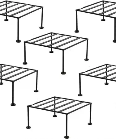 Metal square plant stand for outdoor garden – customizable metal plant holder – Khareedo Kharedo