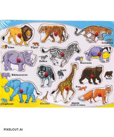 Variety of wooden puzzles in different designs for children aged 3 and up, imagecaption=Colorful wooden jigsaw puzzles – perfect for learning and fun,