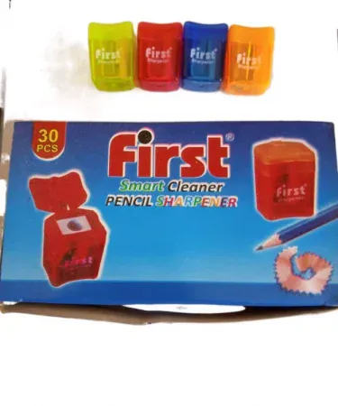 Fancy Sharpner pack of 4 colors – multi‑color pencil sharpeners in red, blue, green and black, perfect for students and office use.