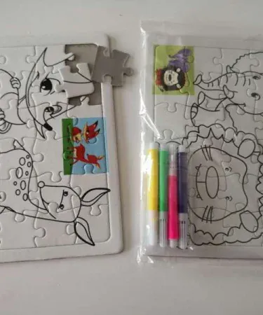 Jigsaw Puzzle and Coloring Cards set – creative fun for kids and adults , imagecaption=Jigsaw Puzzle & Coloring Cards – perfect gift for creativity ,