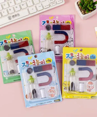 9Pcs Kids Magnetic Experiment Toy Play Set – educational STEM kit for children, magnetic science experiment components, safe and durable toys for kids