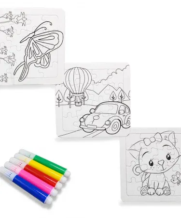 Jigsaw Puzzle and Coloring Cards set – creative fun for kids and adults , imagecaption=Jigsaw Puzzle & Coloring Cards – perfect gift for creativity ,