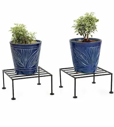 Metal square plant stand for outdoor garden – customizable metal plant holder – Khareedo Kharedo