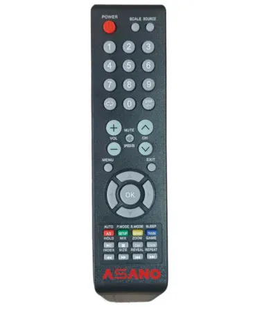 Universal Remote Control for Asano LCD & LED TV – compatible with all Asano models, 10 m range, 2 AAA batteries, high stability, fast response.