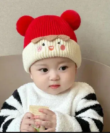 China baby woolen caps soft warm infant hat , imagecaption=China baby woolen caps – perfect winter wear for babies ,