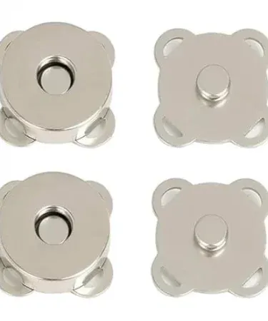 DIY magnetic buttons 20mm silver set for purses, bags and clothing – Khareedo | Kharedo