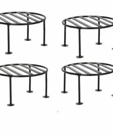 MATAl circular plant stand for single pot – round shape, double‑coated finish, suitable for indoor and outdoor use