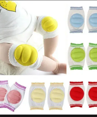 Baby knee pads with elastic anti‑slip design for crawling safety, imagecaption=Elastic anti‑slip baby knee pads – perfect for safe crawling.