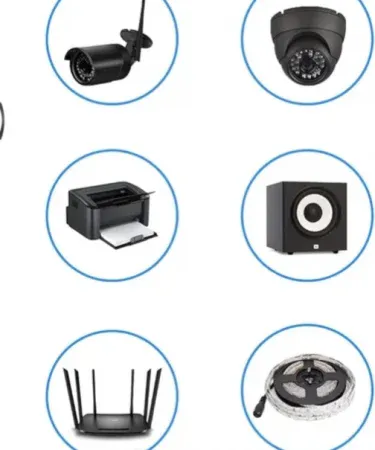 12V-1A-Power-Adapter-with-8ft-Cord-2.1mm-x-5.5mm-Plug