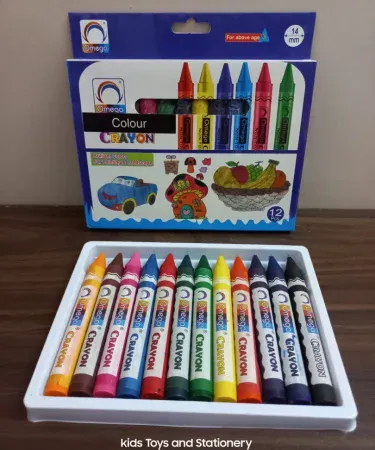 Colors Crayons 12 pc Packet – vibrant non‑toxic crayons for kids and artists, perfect for school and home art projects.