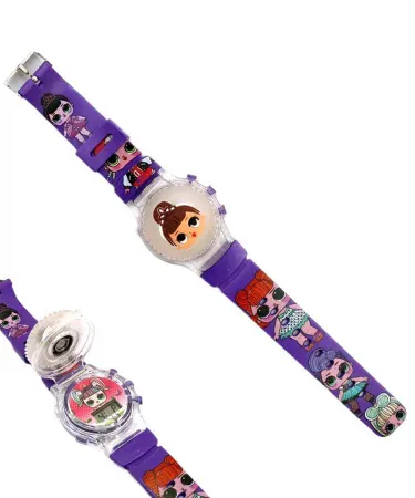 Lol Doll Character Wrist Watch for girls – colorful kids watch with doll design , imagecaption= Cute Lol Doll Character Wrist Watch – perfect accessory for young fashionistas ,
