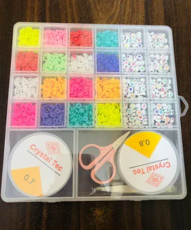 DIY Clay Beads Box with accessories for jewelry making – perfect craft kit for DIY enthusiasts, imagecaption=DIY Clay Beads Box with assorted accessories – ideal for creating handmade jewelry,