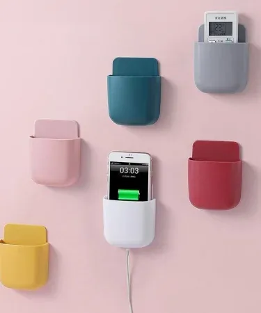 self-adhesive-d-shape-mobile-remote-holder-mix-random-colour