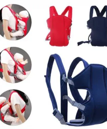China baby carrier front sling in red, blue and black – lightweight 270 g unisex infant carrier for 6‑12 months