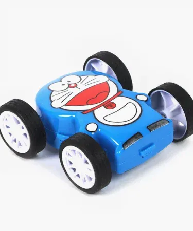 Spider Face Double Sided Roll Back Stunt Car Toy for Kids – Multicolor Rubber‑Tyre Car, imagecaption=Spider Face Car – Double‑Sided Roll Back Stunt Toy in vibrant multicolor,