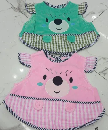 China Baby Food Apron Bib Pack 2 with Back Plastic Sheet – protective feeding bib for babies 18‑24 months, imagecaption=China Baby Food Apron Bib Pack 2 – keep your baby clean during meals.