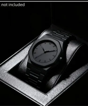 Aura Watch Full Black – sleek black dial watch with stainless steel strap, imagecaption=Aura Watch Full Black – stylish and trending watch available on Khareedo & Kharedo,