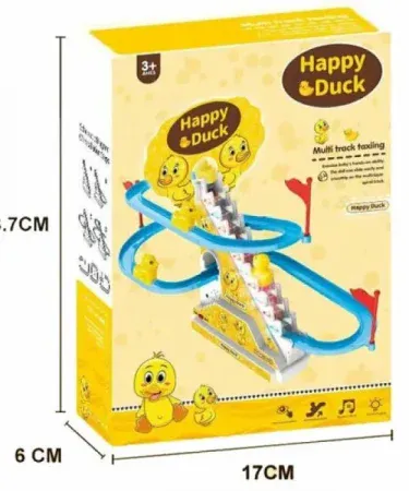 Happy Duck Toy – Climbing and Sliding Duck Toy (1 piece) with vibrant colors, music and sound for kids, perfect for ages 3+