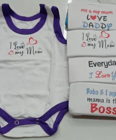 Body Suit Pack of 5 Half Sleeves for Kids 0-3 Years – Casual Junior Wear