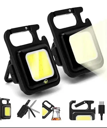 Multi‑purpose polymer keychain with can opener and kitchen tools – compact and portable