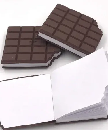 Chocolate style brown kids notebook/diary with chocolate colour cover, perfect for school notes, displayed on a white background, imagecaption=Chocolate Style Notebook/Diary for Kids – Brown Chocolate Colour, Ideal for School and Creative Writing.