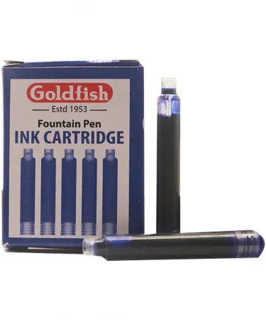 Goldfish Fountain Pen Ink Cartridge Pack of 6 – blue ink cartridges for smooth writing