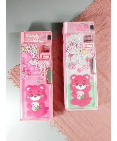 Geometry Pencil Box with Cartoonic Panda Theme – Khareedo | Kharedo COD delivery, imagecaption=Cute Panda Cartoonic Geometry Pencil Box – perfect for school and office use.