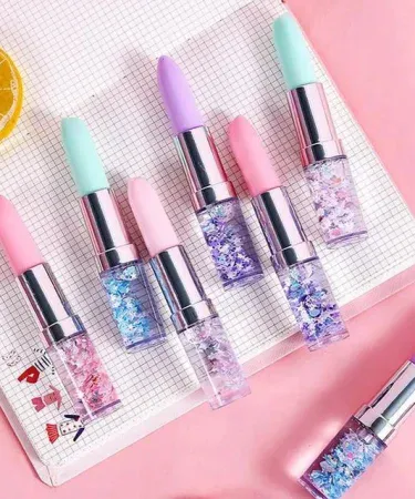 Lipstic Style Pen for Girls – lipstick‑shaped fun writing pen with smooth ink, perfect for school and craft