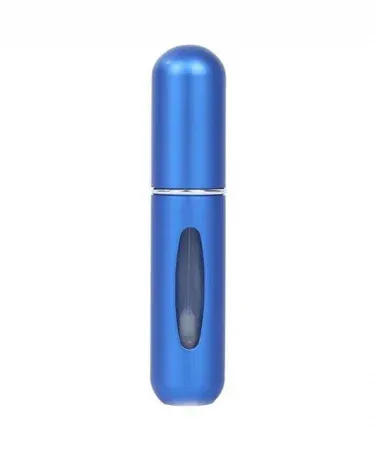 Mini pocket perfume auto refiller bottle showing five color options – blue, grey, golden, red and pink, perfect for travel and on‑the‑go fragrance top‑ups. , imagecaption=Multi‑color Perfume Auto Refiller – compact, refillable bottle available in blue, grey, golden, red & pink – shop now on Khareedo | Kharedo.