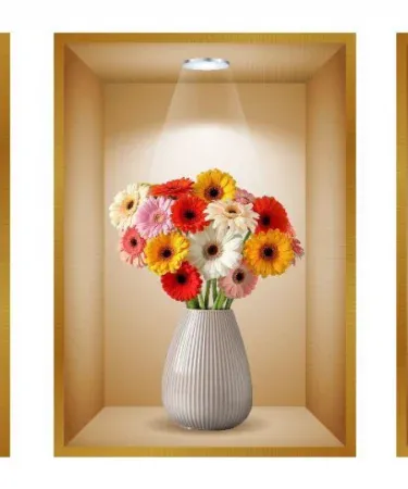 Set of 3 premium 3D wall paper stickers (30 cm × 42.5 cm each) for modern home décor