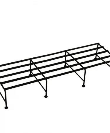 metal rectangular plant stand black finish suitable for indoor and outdoor use, imagecaption= sleek black metal plant stand – perfect for elevating your greenery ,