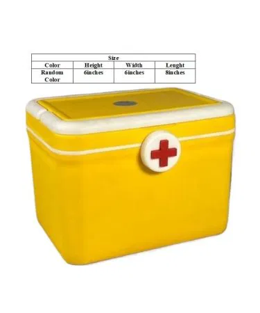 Portable Medical Box with two compartments for pills and bottles, stylish colors, compact and lightweight design