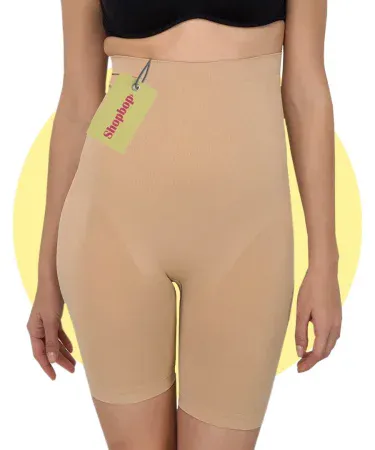 SHOPBOP Lower Half Body Shaper seamless high‑waist tummy control shapewear for women, black color, showing smooth compression on hips and waist