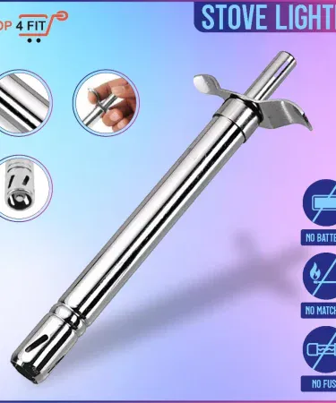 Spark Lighter electronic stove lighter stainless steel kitchen gas stove lighter battery free, imagecaption=Spark Lighter – Battery‑free electronic stove lighter for gas stoves, available on Khareedo,
