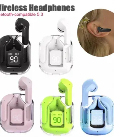 i12Airpods wireless Bluetooth true‑wireless earbuds in pink, blue, black, yellow, green and white with touch sensors and super‑bass HD sound, imagecaption=i12Airpods (M10) true‑wireless earbuds – multi‑color options, premium sound and Khareedo | Kharedo Check‑on‑Delivery service.