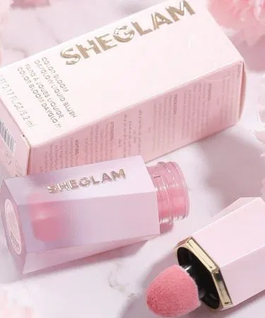Sheglam Color Bloom Dayglow Liquid Blush – Petal Talk, vibrant pink liquid blush in sleek packaging