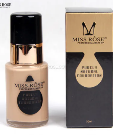 Miss Rose HD Foundation bottle with sleek packaging, suitable for oily and dry skin