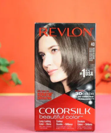 Revlon Hair Color Silk Medium Ash Brown 40 tube – vibrant ash brown shade , imagecaption=Revlon Silk Medium Ash Brown 40 – perfect for a natural ash brown look ,
