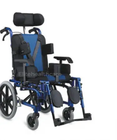 Foldable reclining wheelchair with adjustable seat angle, leg protection, double brakes, and anti‑rollover solid tires – high‑quality mobility chair for children, adults, and elderly
