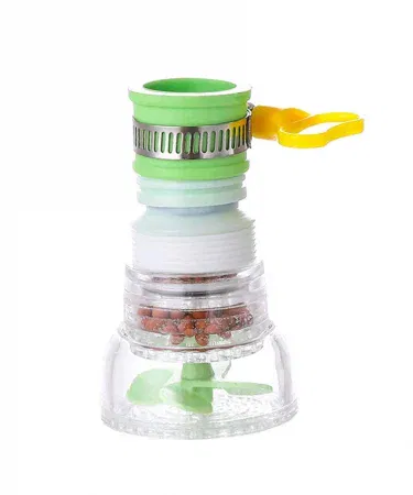 360-degree rotation faucet bubbler swivel water saving economizer head attached to kitchen sink, imagecaption=360° Swivel Faucet Bubbler – Water Saving Kitchen Attachment