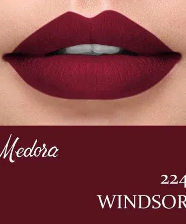 Madora Lipstick Windsor Shade 224 – premium matte red‑brown lipstick for women in Pakistan , imagecaption= Madora Lipstick Windsor Shade 224 – smooth, lightweight, long‑lasting matte finish suitable for everyday and evening wear ,