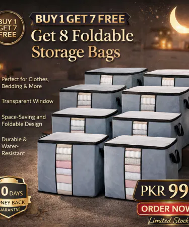 Buy 1 Get 7 Free Foldable Storage Box – compact, lightweight, and easy‑to‑store boxes from Khareedo | Kharedo.