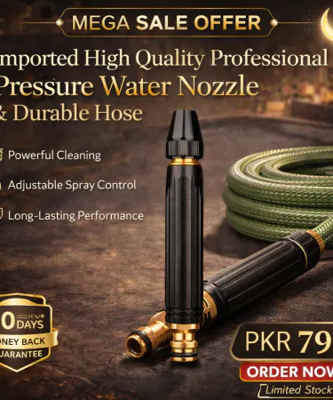 Buy 1 Get 1 Free Premium Water Pressure Nozzle – Stainless Steel Spray Nozzle for Garden and Car Wash