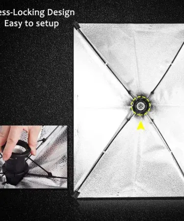 Softbox studio lighting kit with dual 7‑foot light stands, octa softbox, and umbrellas – Khareedo Kharedo , imagecaption=Complete Softbox Studio Lighting Kit – Ideal for photography and video shoots ,